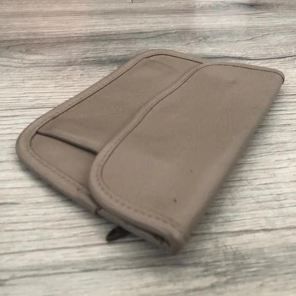 Mundi Leather Small Coin Wallet Clutch Pouch Taupe Brown - Image 11