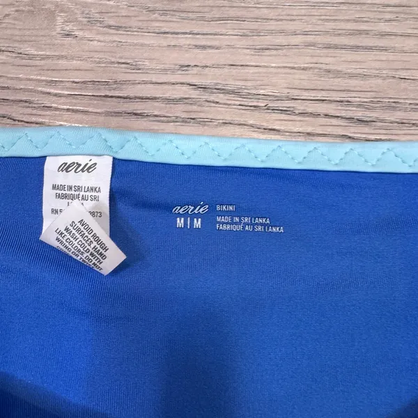 Aerie Womens Royal Blue Neon‎ Lime Colorblock Bikini Brief Bottom Swim Medium M - Image 3