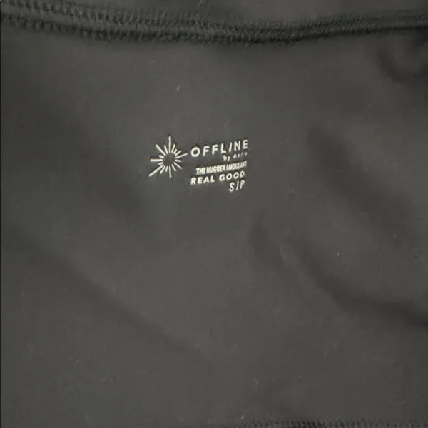 OFFLINE By Aerie The Hugger Full Zip Jacket Black Small - Image 8