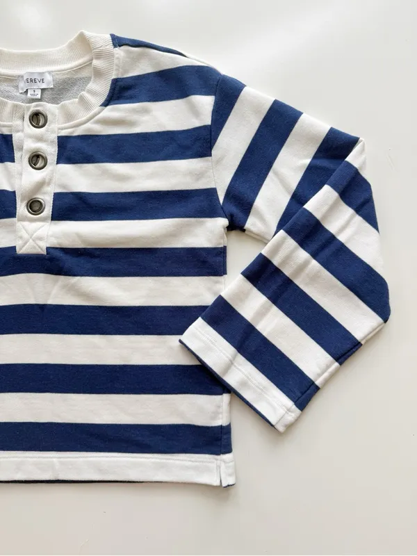 Evereve Bailey Striped Grommet Sweatshirt Size Small - Image 5