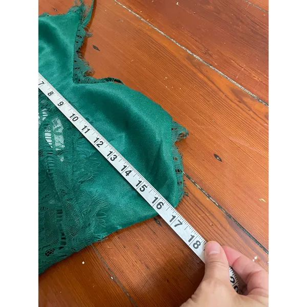 Anthropologie Bl^nk London Green Tropical Lace Maxi Slip Dress NWT S - Image 11