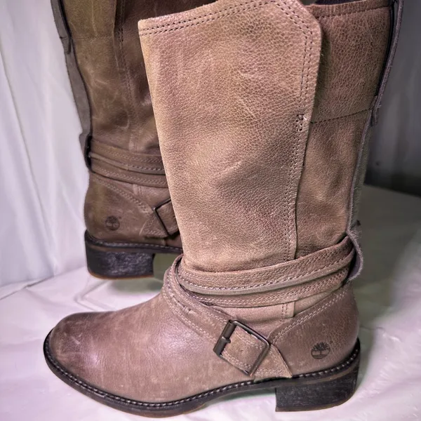 Timberland Women's Tan Leather Heeled Boots - Image 6