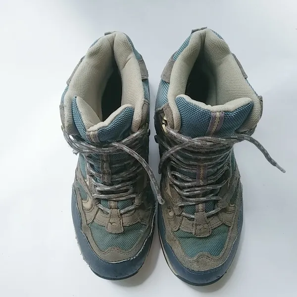 L.L. Bean 8 Wide Womens Hiking Boots Teal & Gray - Gorpcore - Image 10