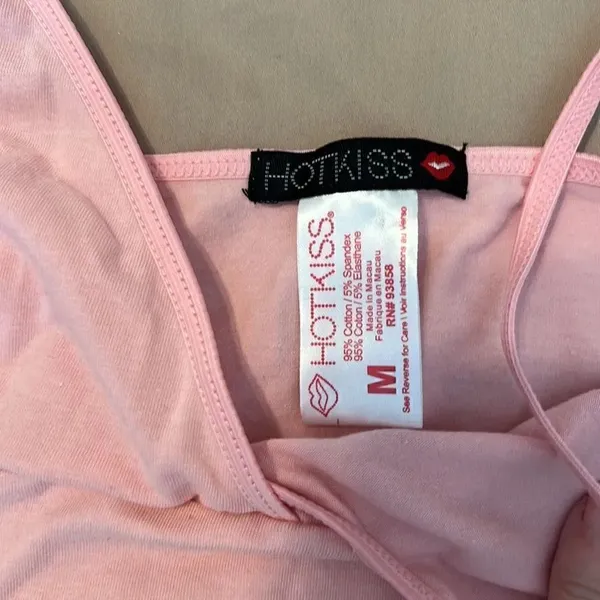 NWT Hot Kiss size medium adorable soft pink bralette crop top adjustable straps - Image 3