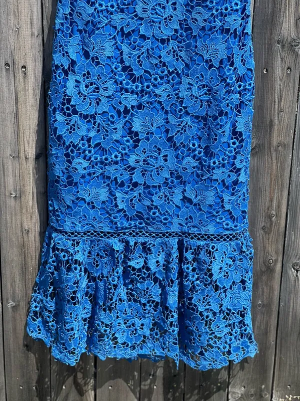 Lulu's Taliah Blue Lace Midi Dress - Image 5
