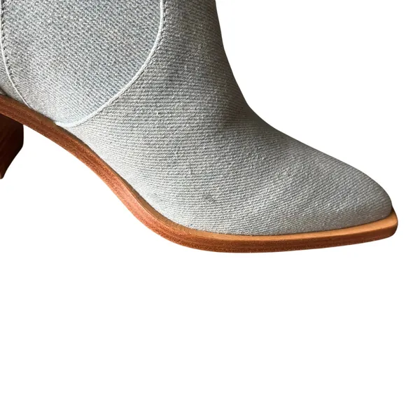 7 For All Mankind Women's 6 Denim Blue‎ Western Cowboy Ankle Boots Festival - Image 7