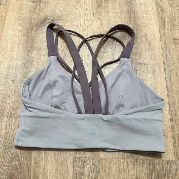 Lululemon‎ | Women's Free To Be Serene Purple Gray Light Support Bra, Size 6 - Image 2