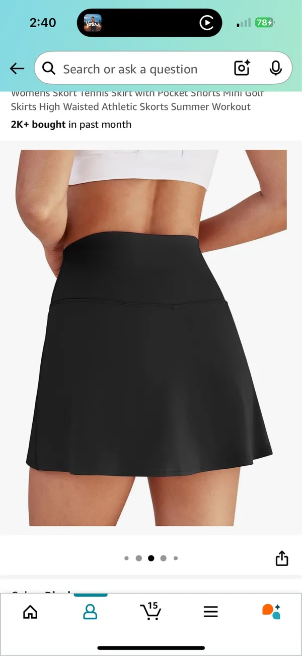 Tennis skirt Black Size M - Image 2