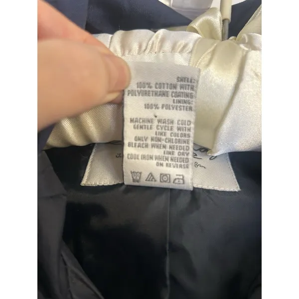 American Rag Navy Blue Women’s Size M Hooded UtilityRaincoat Jacket Lightweight - Image 5