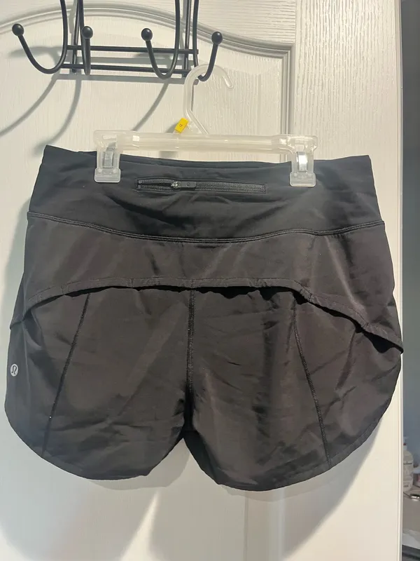 Black Lululemon Speed Up Shorts 4" - Image 2