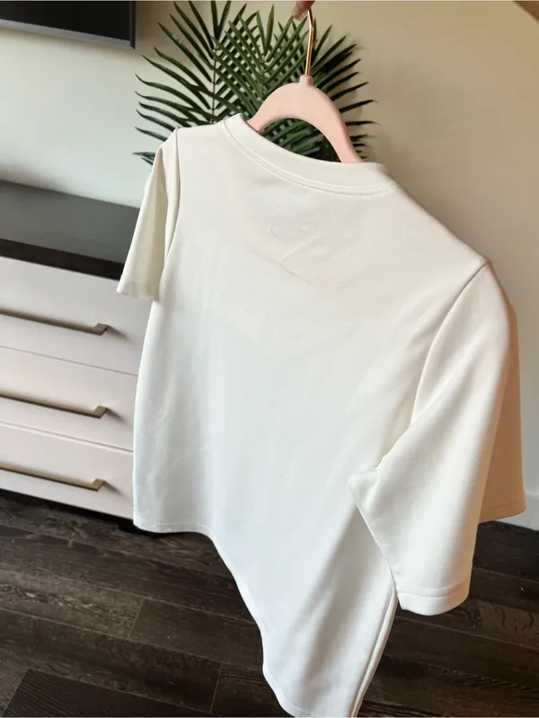 Cream Short Sleeve Pocket Tee - Image 3