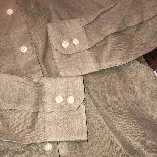 Barbour linen long sleeve ladies top button down size 6 - Image 2