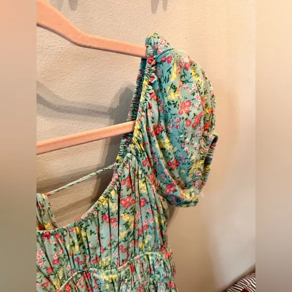 Altar’d State Green Floral Cutout Romper Lined XS NWOT - Image 7