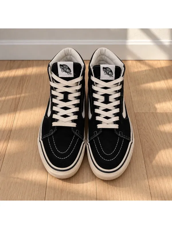 Vans Sk8-Hi Black White Suede High Top Sneakers Men’s 6 Women’s 7.5 - Image 2