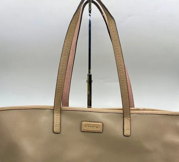 COACH XL Size Tan Coated Canvas Shopping Tote - Image 2