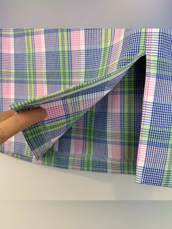 Sunday Best Aritzia Tatiana PInk/Purple/Green Plaid Mini Skirt Size 6 - Image 5