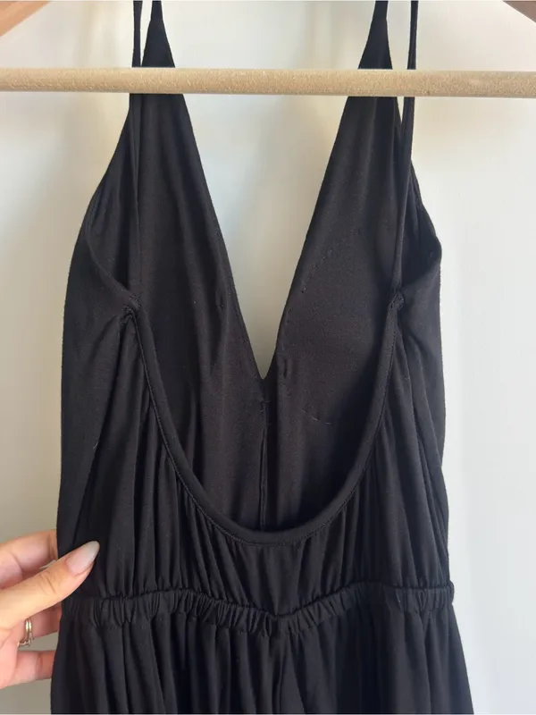 Rachel Pally Revolve Exclusive Black Modal Halter Wide Leg Jumpsuit XS - Image 7