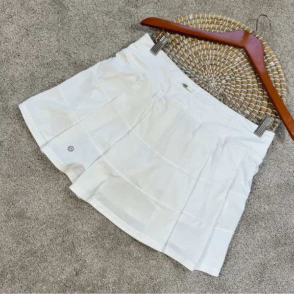 Lululemon Women’s Pace Rival Skirt Skort 4-way Stretch 15" Golf Run in White 6 - Image 8