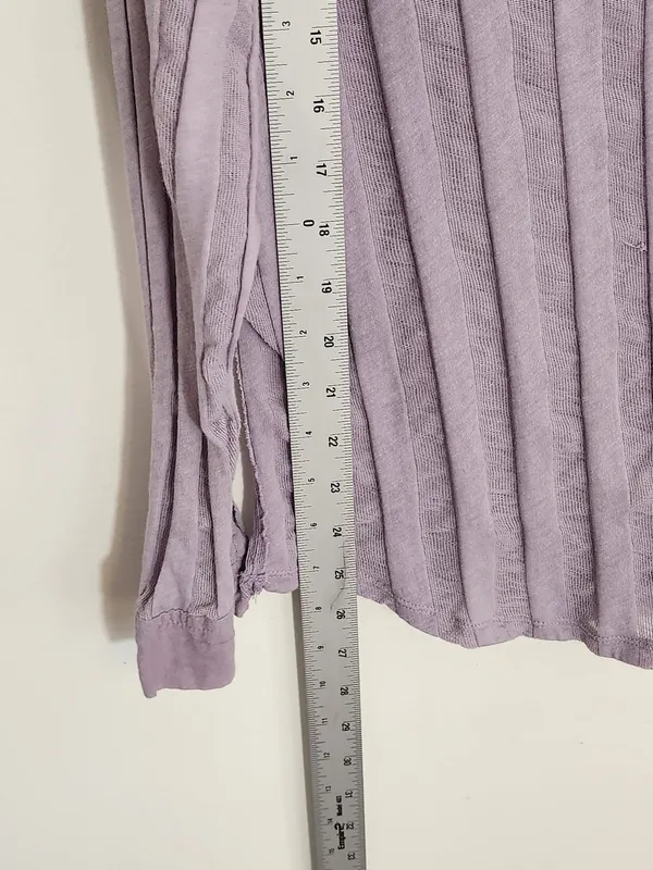 We The Free Light Purple Tonal Stripe Shirt Size Small - Image 7