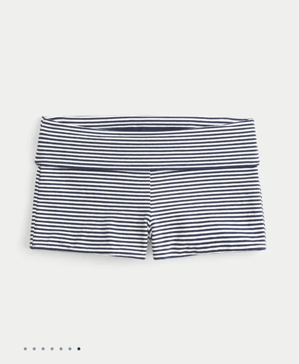Hollister Callie Reversible Knit Shortie Shorts - Navy - Image 4