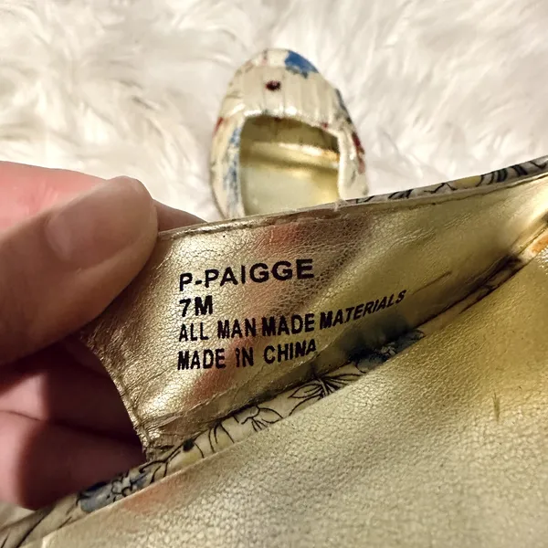 Steve Madden Y2K Floral Slingback Peep-toe Wedge Sz 7 - Image 8