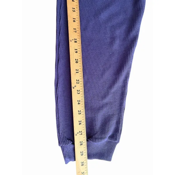 Victoria's Secret Waffle Knit Pajama Set Flannel Medium Purple Cozy New #FFF8-4 - Image 9