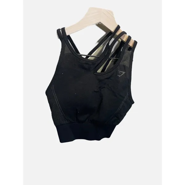 Gymshark Sports Bra Womens Small‎ Black Multi-Strap Cutout Seamless Activewear - Image 2
