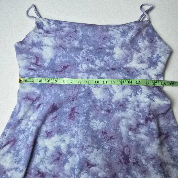 ASTR The Label Purple Marble Print Cowl Neck Spaghetti Strap Mini Dress‎ XL - Image 11