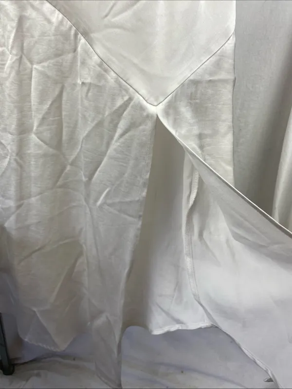 Express White Satin Sleeveless Maxi Long Drop Waist Dress XXS - Image 5