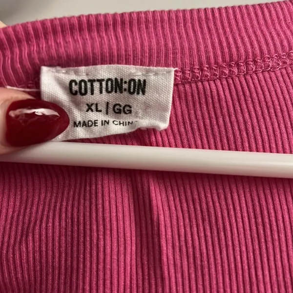 Vibrant pink ribbed Tee - Image 3