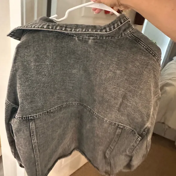 Denim rhinestone football jacket - Image 6