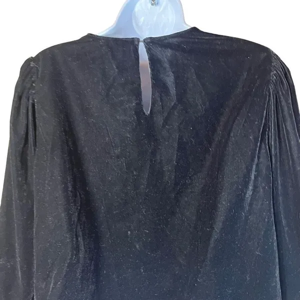 ‎Zara Velour 3/4 sleeve top Size M - Image 6