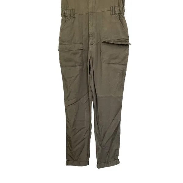 Abercrombie Fitch Green Sleeveless Utility Jumpsuit Small Tall - Image 4