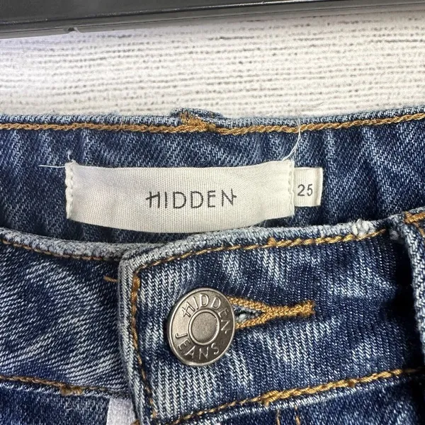 Hidden By‎ Buckle Womens Blue Jeans Size 25 Distressed Medium Wash Skinny Jeans - Image 8