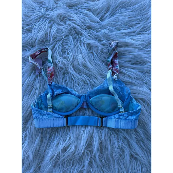 We Are Hah by Free People After Hours Bra Kyoto Kimono French Blue 28-36A - Image 8