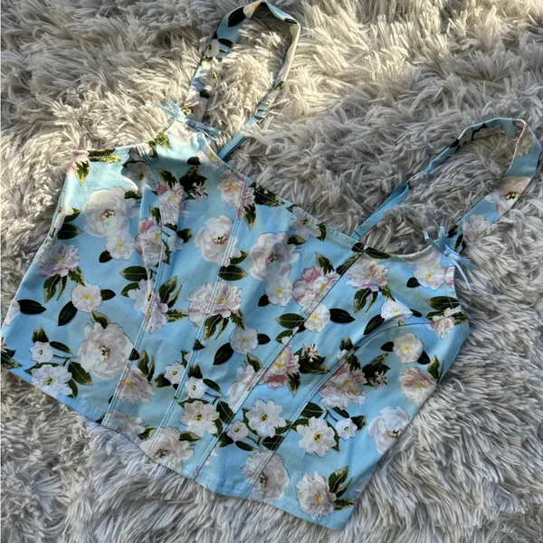 VS PINK Floral Corset Top - Image 2