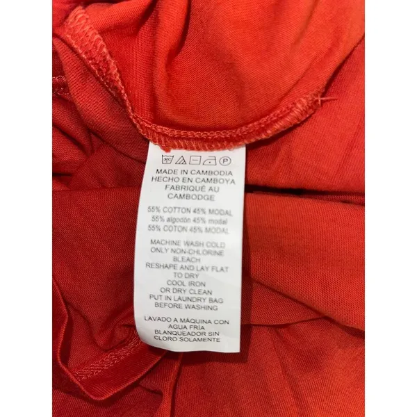 Michael Kors Orange Sleeveless Top size Large - Image 4