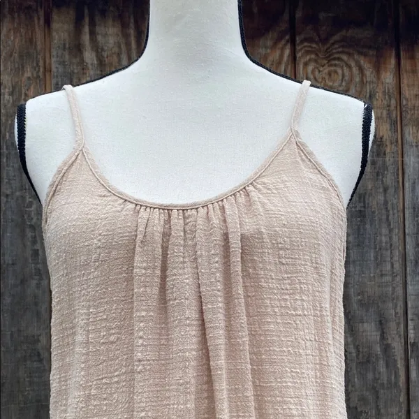 EUC HYFVE Open Back Cream Ruffle Hem Midi/Maxi Lined Dress Size Small Boho Chic - Image 3