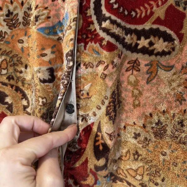 Soft Surroundings Size-S Montaigne Paisley Burnout Velvet‎ Tunic Shirt Blouse - Image 11