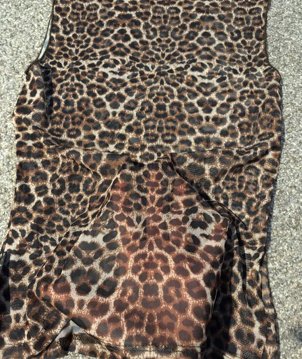 Missguided Semi Sheer Cheeta Top - Image 2