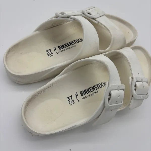 Birkenstock Arizona EVA White Sandals Two Strap Slides EU 37 L6 M4 - Image 3