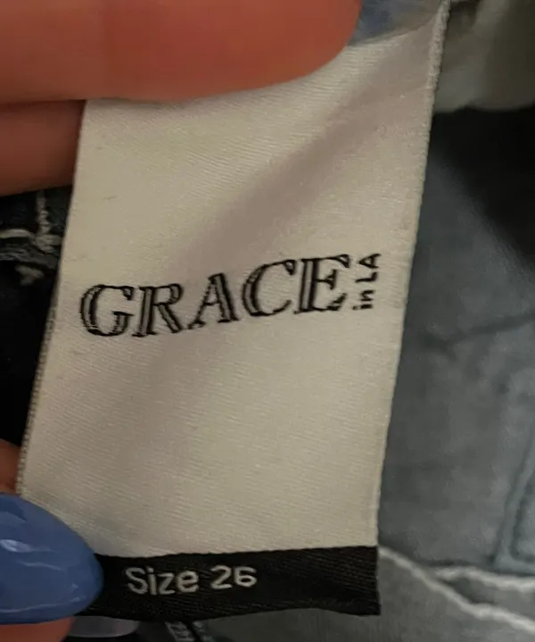 GRACE IN LA Mid Rise Medium Wash Aztec Embellished Pocket Bootcut Jeans - Image 7