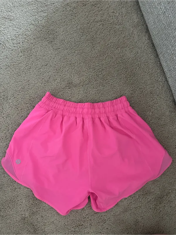 lululemon athletica Women's Bright Pink Layered Running Shorts - Image 2