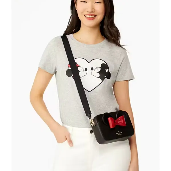 Kate Spade Minnie Mouse Mini Camera Bag Black and Red - Image 3