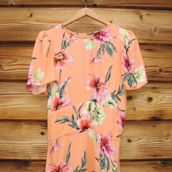 Revolve AFRM Jamie Floral Open Back cut out midi Dress - Image 4