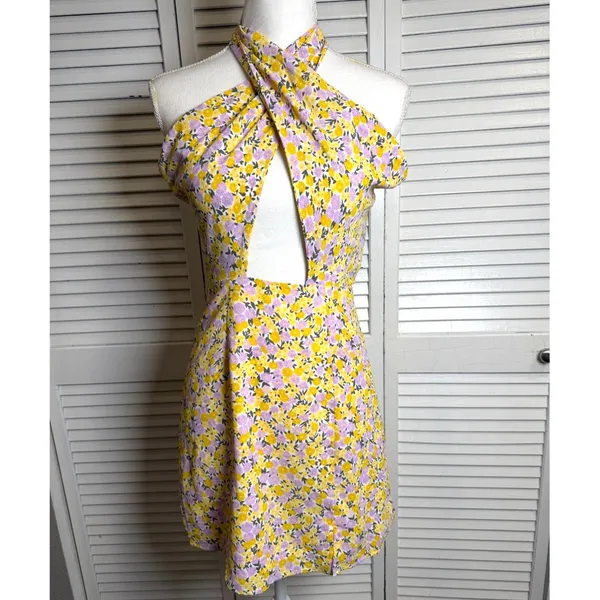 Selfie Leslie floral cutout bust mini dress size Small Australian size 8 - Image 8