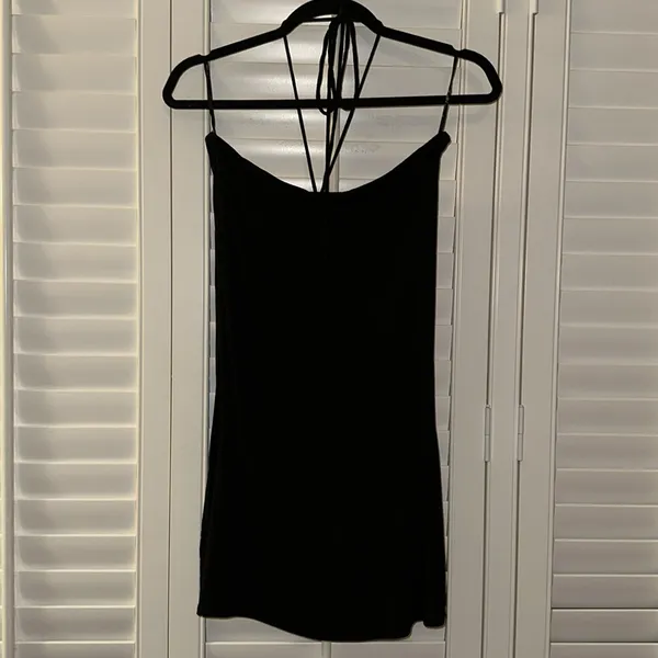 Miss Me Bejeweled Jersey Long Halter Top M - Image 2