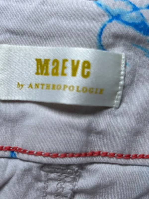 Maeve x Anthropologie Colette Blue Lobster Wide Leg High Rise Crop 25 Linen - Image 10