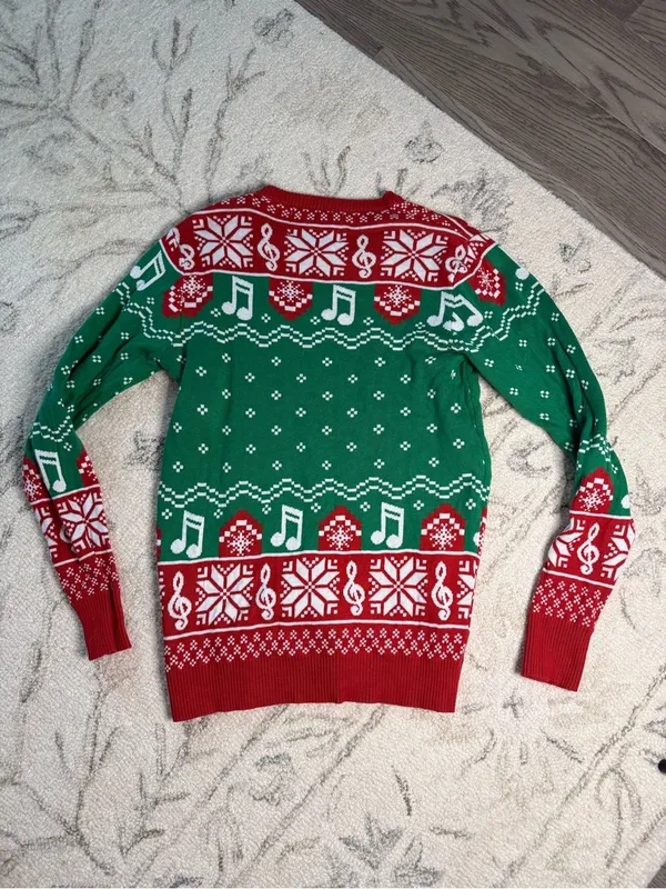 Ugly Christmas Sweater Beatles Abbey Road Graphic Knit Pullover Size Small - Image 5