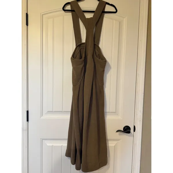 Free People Beach Olive Brown Textured Knit Wide Leg Overall‎ Jumpsuit XS - Image 3